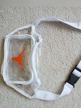 Clear PVC Fanny Pack with Orange Longhorn Logo